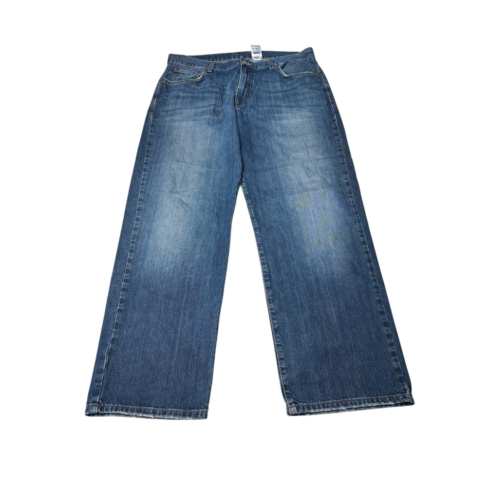 Y2K Lucky Brand Dungarees Mens‎ Loose Fit Short Length Jeans 36X29 Blue